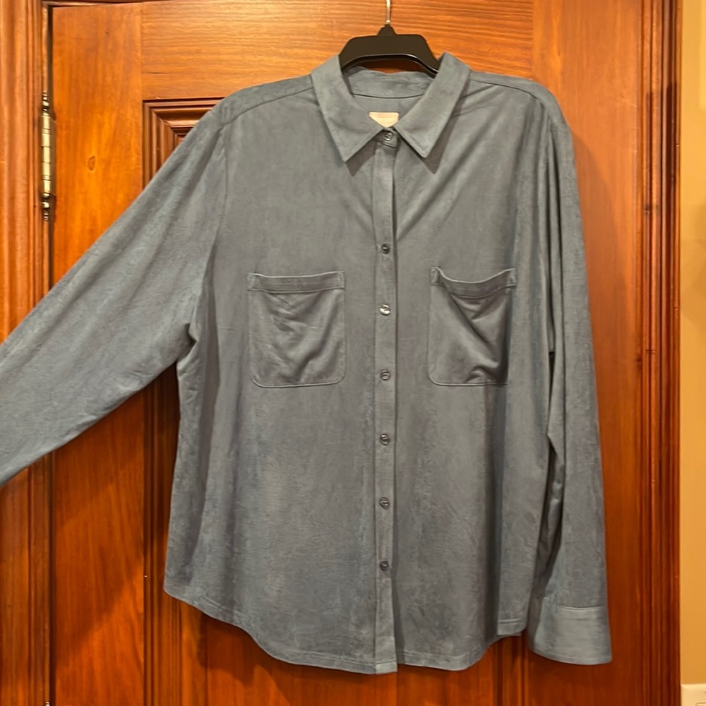 Chico’s Faux Suede Shirt